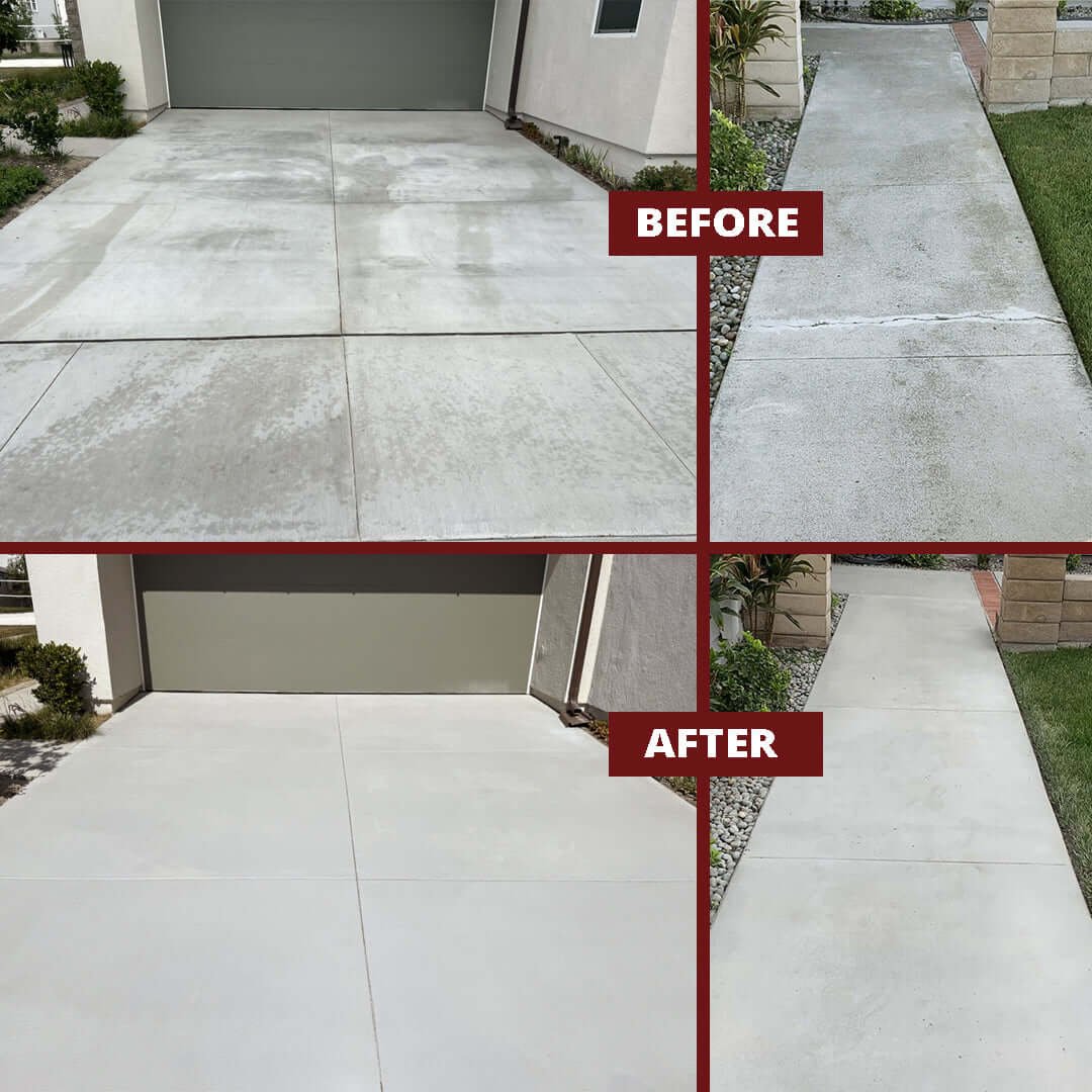 Driveway Resurfacing, Before and After